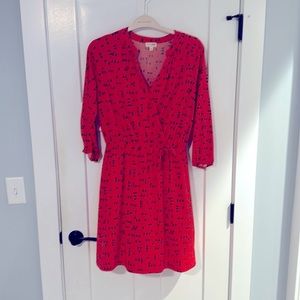 Red pattern Madison Jules dress